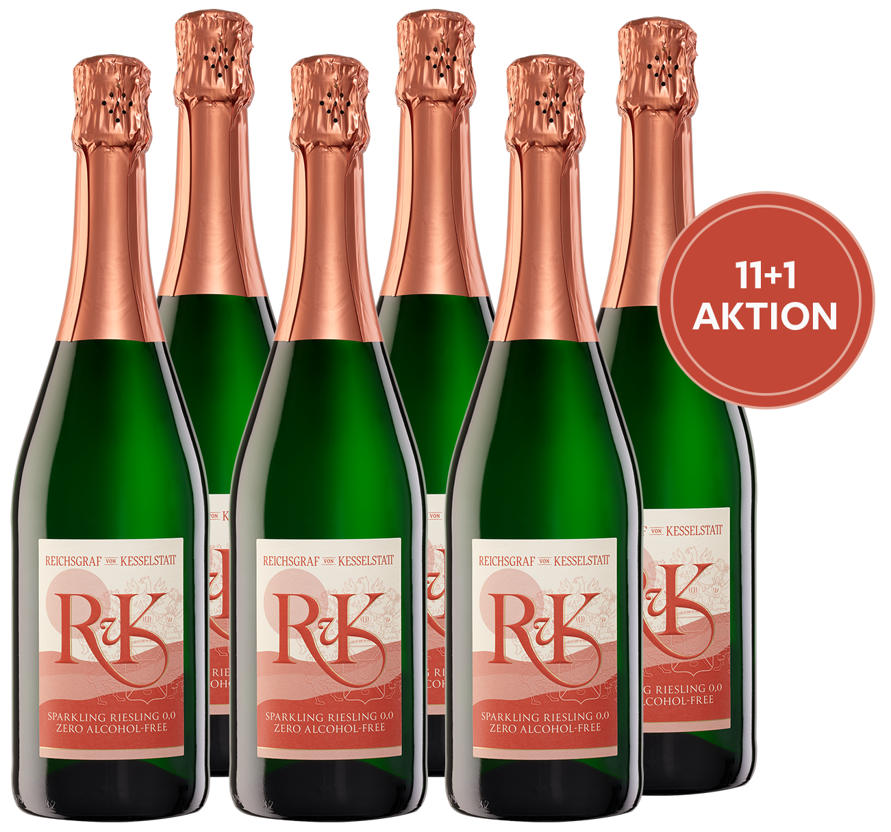 Bild: Abbildung zeigt das Produkt RvK ZERO Riesling 0,0 Sparkling [11+1]